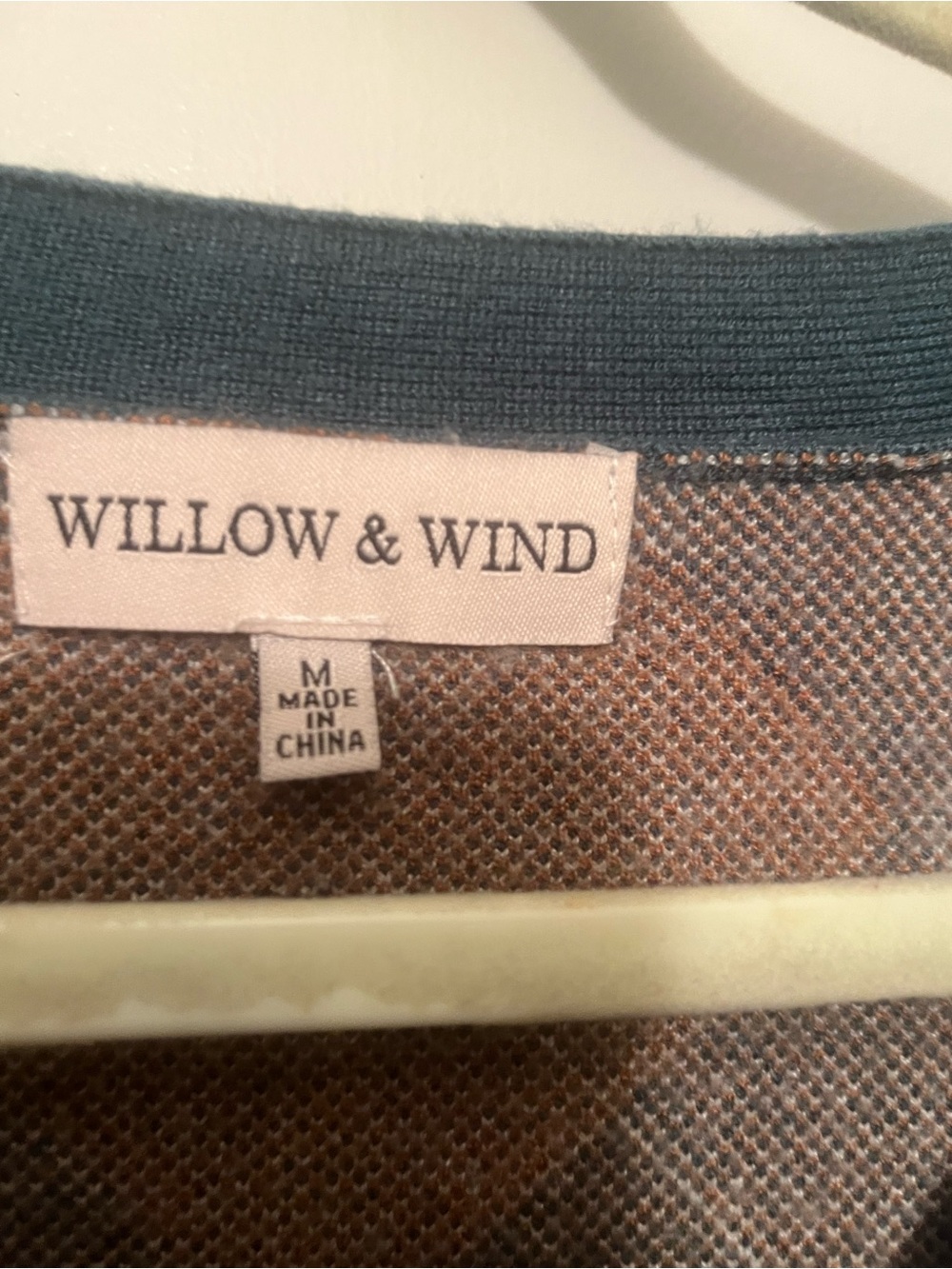 Willow & Wind Teal Argyle Button Cardigan. M. Preppy. Academia. Whimsy. Y2K. - Picture 3 of 5